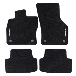 Veliūriniai HORIZON kilimėliai SEAT Leon 2012-2020 (Juodos spalvos)