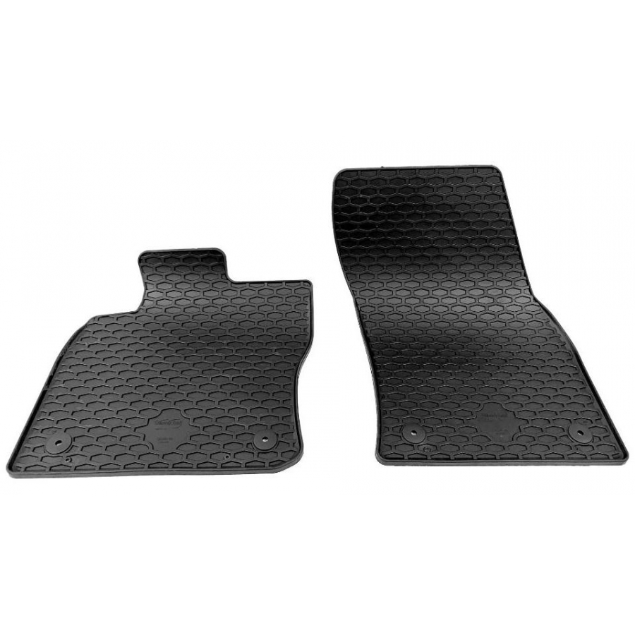 Guminiai kilimėliai FORD Transit Connect 2022→ (Priekiniai, Su originaliais tvirtinimais, Juodos spalvos)