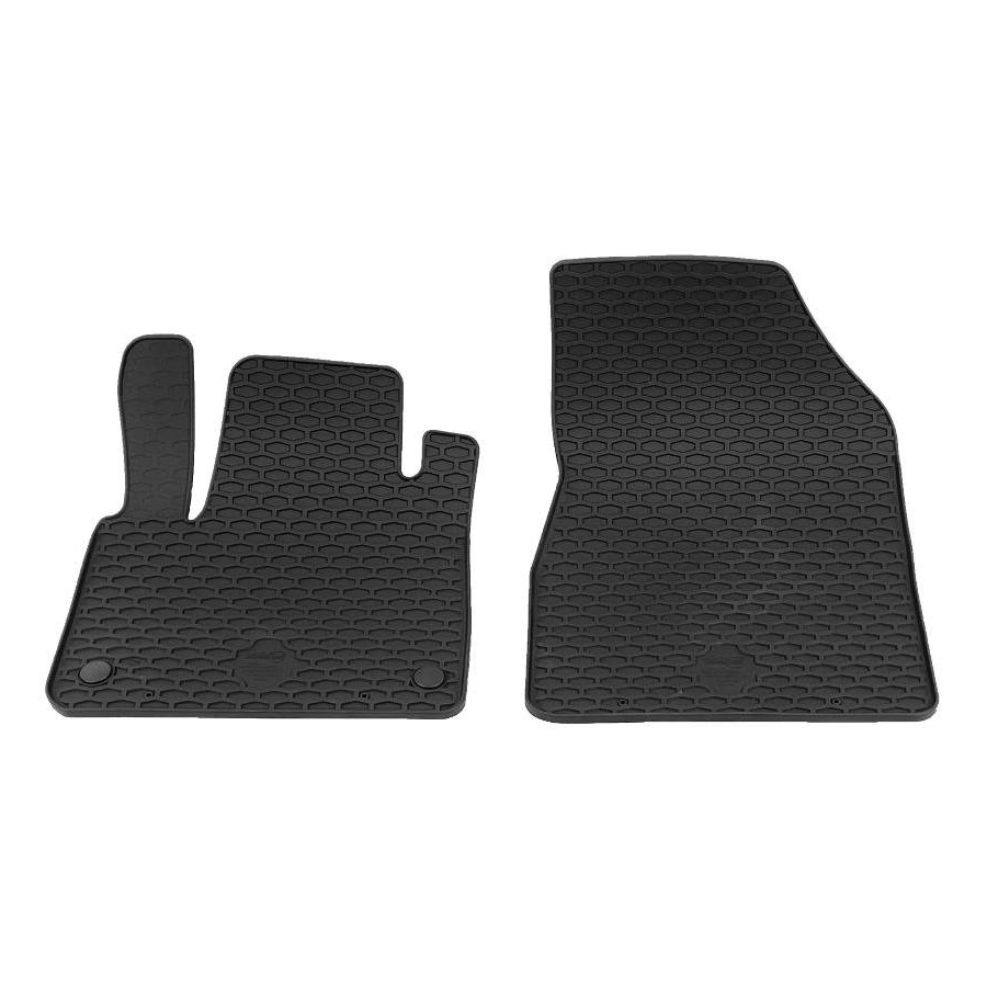 Guminiai kilimėliai MERCEDES BENZ Citan (W420) 2021→ (Priekiniai, Su originaliais tvirtinimais, Juodos spalvos)