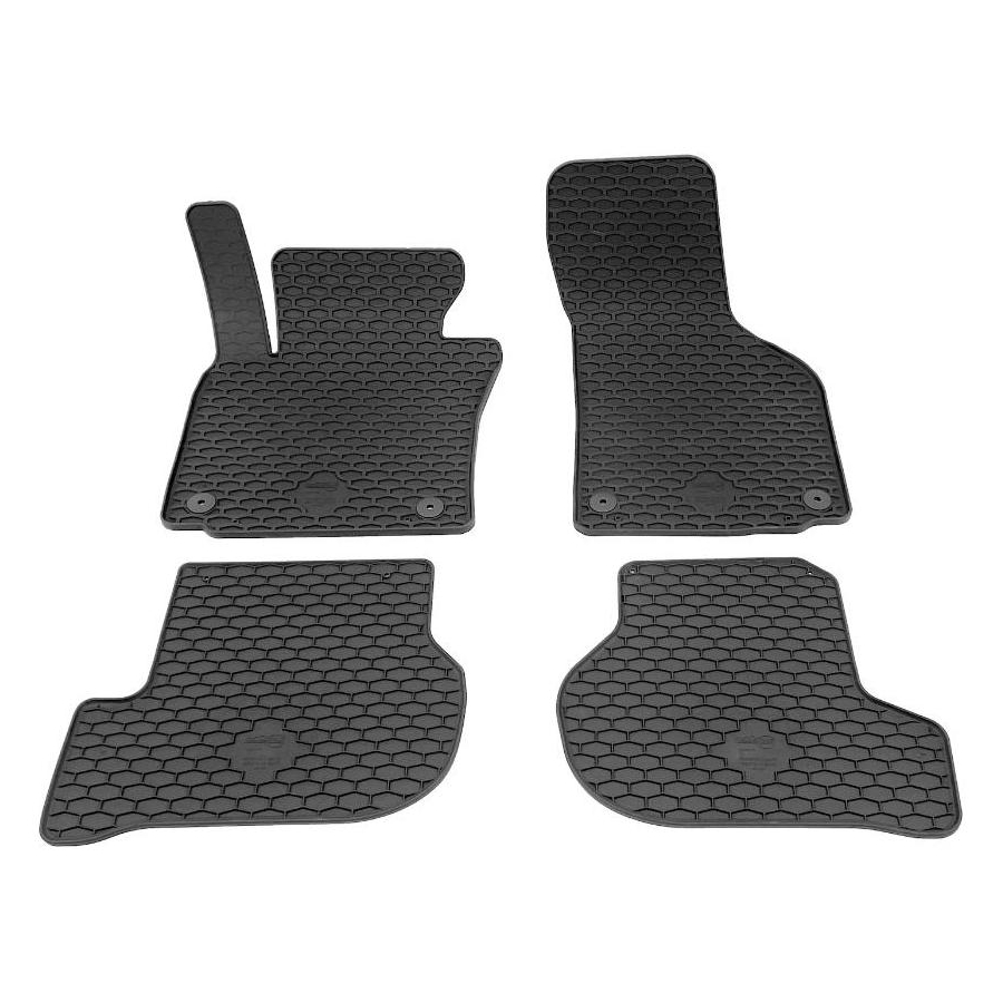 Guminiai kilimėliai SKODA Octavia II 2004-2013 (Su originaliais užspaudžiamais tvirtinimais, Juodos spalvos)