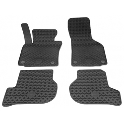Guminiai kilimėliai VOLKSWAGEN Jetta 2005-2011 (Su originaliais užspaudžiamais tvirtinimais, Juodos spalvos)