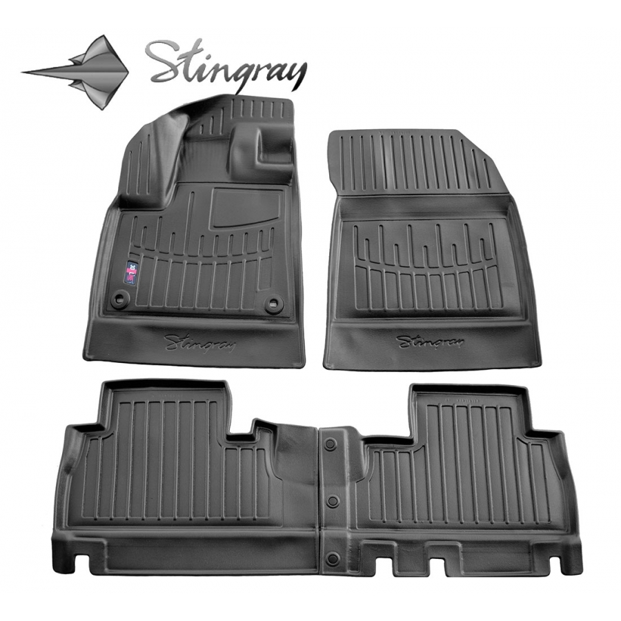 Guminiai 3D kilimėliai TOYOTA ProAce City (Be porankio) 2019→ (Juodos spalvos)