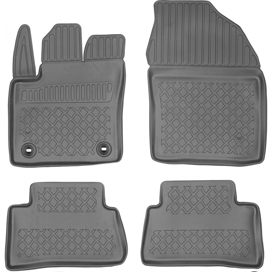 Guminiai (TPE) kilimėliai GuardLiner 3D TOYOTA C-HR 1.8 Hybrid (HEV) 2024→ (Netinka Plug-In Hybrid, Paaukštintais kraštais)