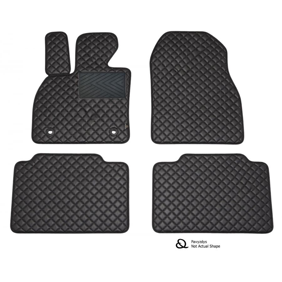 Odiniai kilimėliai QuiltyMats VOLVO XC60 2008-2017 (Juoda-Juoda)