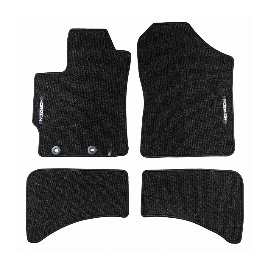Veliūriniai HORIZON kilimėliai TOYOTA Yaris Hybrid 2020→ (Juodos spalvos)