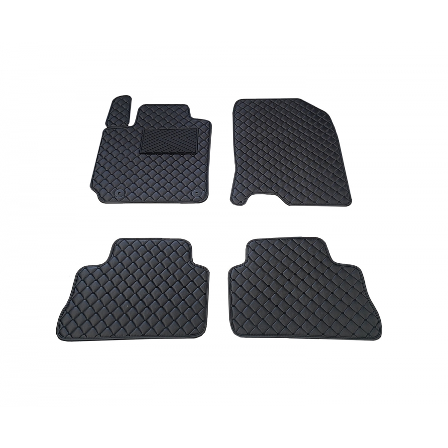 Kilimėliai QuiltyMats HYUNDAI KONA 2017-2023 (4 vnt.), Black-Black /11-14