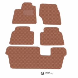 Kilimėliai QuiltyMats CHRYSLER PACIFICA 2003-2007 (I, II ir III eilės) (4 vnt.), Brown-Brown /55-MAX3