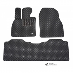 Kilimėliai QuiltyMats CITROEN C4 GRAND PICASSO 2006-2013 (5v., I ir II eilė) (3 vnt.), Black-Gray /13-16