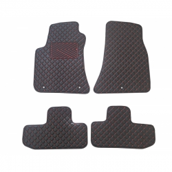 Odiniai kilimėliai QuiltyMats DODGE CHALLENGER 2008-2023 (Juodos spalvos - Raudonais dygsniais)