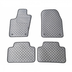 Odiniai kilimėliai QuiltyMats JEEP GRAND CHEROKEE 2010-2020 (Pilkos spalvos - Pilkais dygsniais)
