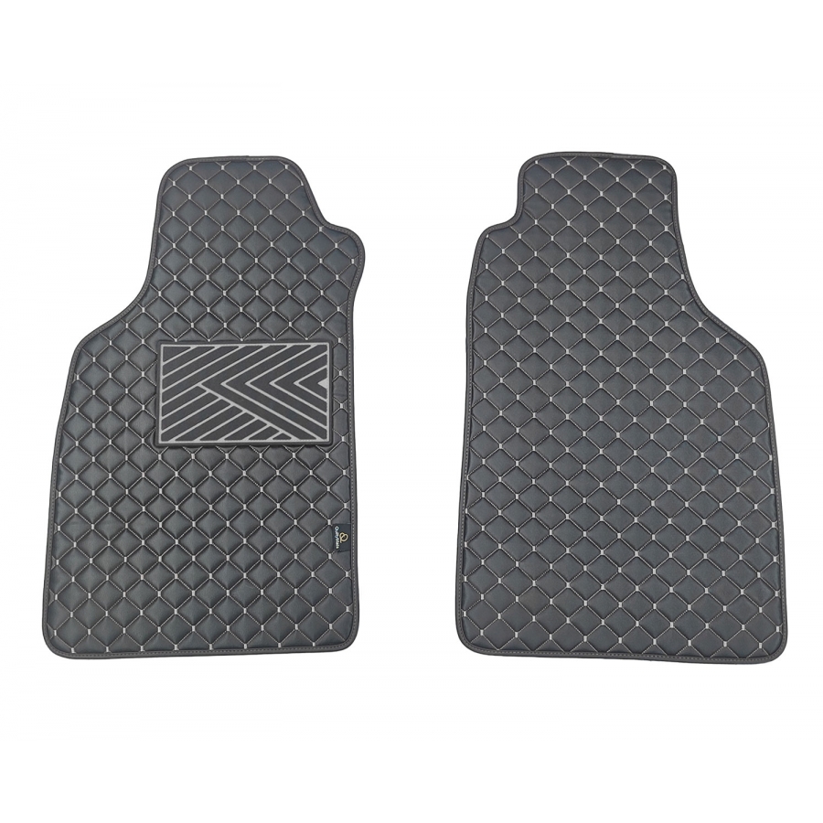Odiniai kilimėliai QuiltyMats LIGIER JS50 2012→ (Juodos spalvos - Pilkais dygsniais)
