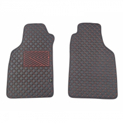 Odiniai kilimėliai QuiltyMats LIGIER JS50 2012→ (Juodos spalvos - Raudonais dygsniais)