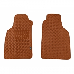 Odiniai kilimėliai QuiltyMats LIGIER JS50 2012→ (Rudos spalvos - Rudais dygsniais)