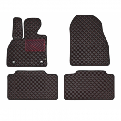 Kilimėliai QuiltyMats MINI ONE 2013-2024 (F56) (4 vnt.), Black-Red /16-14