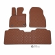 Odiniai kilimėliai QuiltyMats OPEL COMBO (Keleivinis) 2001-2011 (2 eilės) (Rudos spalvos - Rudais dygsniais)