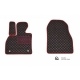 Odiniai kilimėliai QuiltyMats OPEL COMBO 2001-2011 (Juodos spalvos - Raudonais dygsniais)