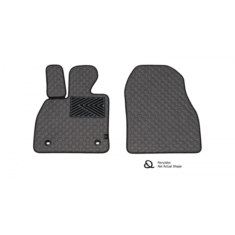 Odiniai kilimėliai QuiltyMats OPEL COMBO 2001-2011 (Pilkos spalvos - Pilkais dygsniais)