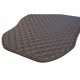 Odiniai kilimėliai QuiltyMats VOLKSWAGEN SHARAN (6 vietų) 2010-2023 (3 eilės) (Juodos spalvos - Raudonais dygsniais)