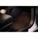 Odiniai kilimėliai QuiltyMats VOLKSWAGEN SHARAN (7 vietų) 2010-2023 (3 eilės) (Juodos spalvos - Raudonais dygsniais)