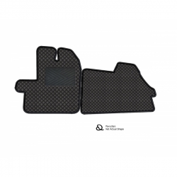 Kilimėliai QuiltyMats VOLKSWAGEN CRAFTER 2017-> (3 vietų) (2 vnt.), Black-Black /11-16