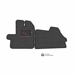 Kilimėliai QuiltyMats VOLKSWAGEN CRAFTER 2017-> (3 vietų) (2 vnt.), Black-Gray /13-16