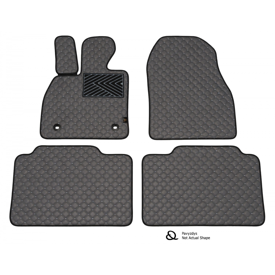 Odiniai kilimėliai QuiltyMats VOLKSWAGEN TIGUAN 2016-2024 (Pilkos spalvos - Pilkais dygsniais)