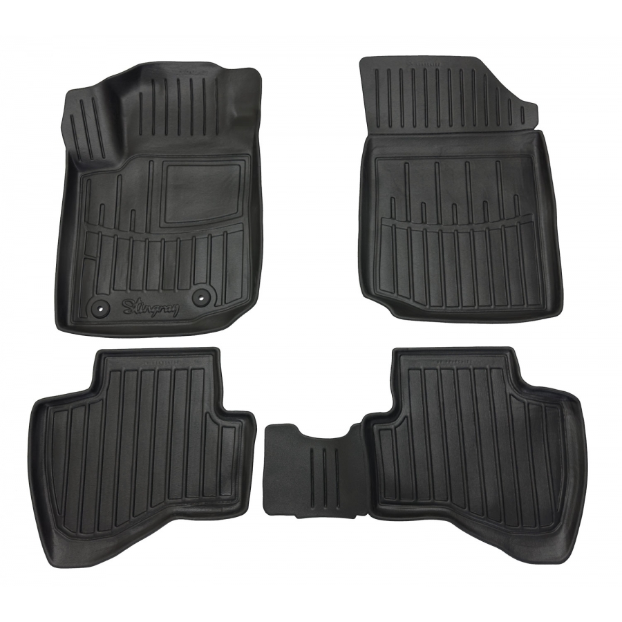 Guminiai 3D kilimėliai CITROEN C1 2014-2022 (Juodos spalvos)