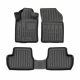 Guminiai 3D kilimėliai CITROEN C3 2009-2016 (Juodos spalvos)