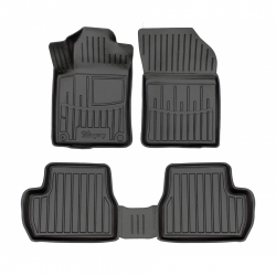 Guminiai 3D kilimėliai CITROEN C3 2009-2016 (Juodos spalvos)