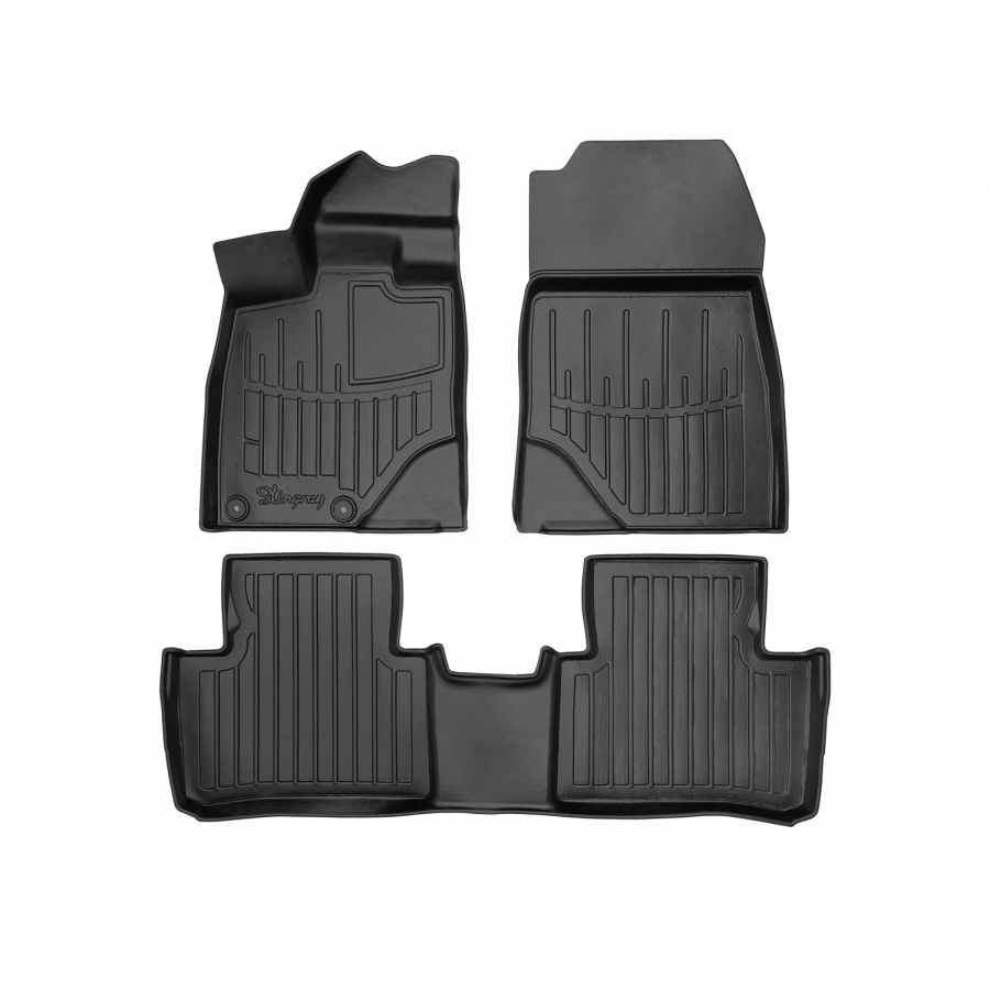 Guminiai 3D kilimėliai PEUGEOT e-5008 (Electric) 2024→ (Juodos spalvos)