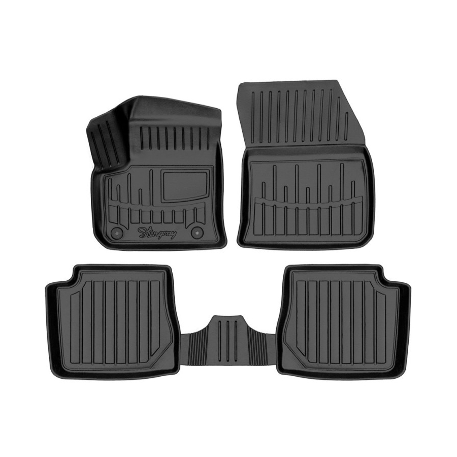 Guminiai 3D kilimėliai CITROEN e-C4 X 2022→ (Juodos spalvos)