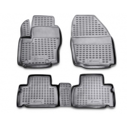Guminiai kilimėliai FORD S-MAX 2006-2015 (Pilkos spalvos, Pakeltais kraštais)
