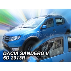 Vėjo deflektoriai DACIA SANDERO II 4 durų 2013→ (Priekinėms durims)