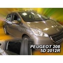 Vėjo deflektoriai PEUGEOT 208 5 durų 2012→ (Priekinėms ir galinėms durims)