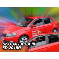 Vėjo deflektoriai SKODA FABIA III 5 durų Hatchback 2014→ (Priekinėms ir galinėms durims)
