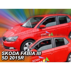 Vėjo deflektoriai SKODA FABIA III 5 durų Hatchback LONG 2014→ (Priekinėms ir galinėms durims)