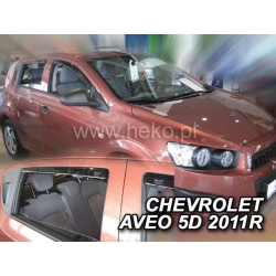 Vėjo deflektoriai CHEVROLET AVEO 5 durų Hatchback 2011→ (Priekinėms ir galinėms durims)