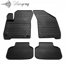 Guminiai kilimėliai DODGE Journey 2008-2020 (Standartiniais kraštais, Juodi)